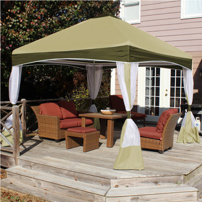 Ft. W x 10 Ft. D Steel Patio 10 Gazebo Canopy Shelter Patio Party
